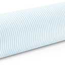 Hahafelt Premium Coastal Style Patio Indoor Outdoor Bolster Pillow Cover Only 6"x20" Blue and White Stripe Long Pillow Case for Backyard Couch(Pillows Not Includes)