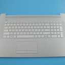 Bayjebu Parts for HP 17-BY 17T-BY 17.3" Palmrest Keyboard Bezel US-English Backlit with Touchpad fit ODD Version Silver L92787-001