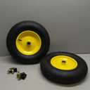 4.10/3.50-4 Explorer Series Rubber Tire and Wheel, with 2.25" Offset Hub, 5/8" Sealed Bearings, for Hand Truck Trolley Dolly Garden Wagon Wheel Replacement