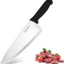 Chef Knife,10 inch High Carbon Stainless Steel Kitchen Knife, Sharp Cutting Knife W/Ergonomic Handle for Household or Business (Black)
