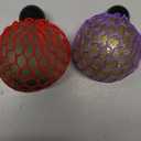 ArtCreativity Light-Up Squeeze Mesh Grape Stress Balls, Pack of 2, LED Squeeze Balls with Glitter, Stress Relief Fidget Sensory Toys for Autistic Children, Gifts, Party Favors, for Kids and Adults