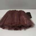 Hifot 5 Pcs Reindeer Costume Adult Tutu Skirt with Reindeer Headband Temporary Tattoos Socks Deer Cosplay Costume Halloween Christmas Fancy Dress Outfits for Women Girls Brown, M