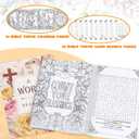 Sinload 24 Pcs Bible Verse Coloring and Word Search Activity Books Bulk with 24 Crayons Mini Inspirational Scripture Activity Kit for Church Party Favors Sunday School Supplies Christian Gifts
