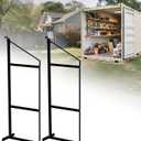 Toplamper Shipping Container Shelves Shelving Brackets, Heavy-Duty 3-Tier Shelf Bracket 19"(D) x 52"(H) Universal Storage Racks for Cargo Containers - 2 Packs