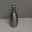 BEAUTURAL 304 Stainless Steel Countertop Soap Dispenser 15.2 Oz, Rust-Proof Liquid Dish Soap Pump Bottle for Kitchen, Bathroom and Countertop Hand Lotion [2025 Upgraded] (Silver)