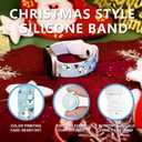 2 x Christmas Watch Bands for Apple Watch Band 38/40/41/42/44/49mm for Men Women, Silicone Waterproof Adjustable Printed Smartwatch Strap for iWatch Series 9 8 7 6 5 4 3 2 1 SE Replacement Wristband Gifts (Snowman)