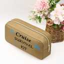 3 x Cruise Makeup Bag Gift Cruise Lovers Gift Cruise Cosmetic Bag for Women Friends Cruise Accessories Cruise Ship Makeup Bag Cruise Lover Summer Vacation Gift Cruise Gifts Ideas Cruise Themed Gift