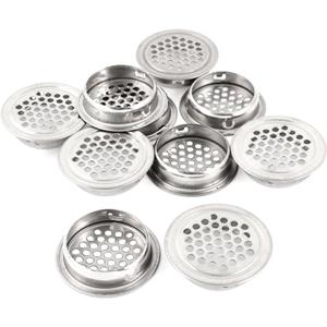 uxcell 10pcs Air Vent Stainless Steel Round 1.5 Inch Dia Circular Soffit Vent Mesh Hole Louver for Kitchen Bathroom Cabinet Wardrobe