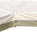 Outdoor Sectional Cover - Waterproof, Rip-Stop, Anti-UV 600D Heavy Duty Outdoor Couch Cover with 3 Air Vent (L-Shaped-Left Facing-58''X85''), Light Green