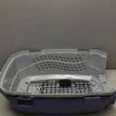 Amazon Basics 2-Door Top-Load Hard-Sided Dogs, Cats Pet Travel Carrier, Gray & Blue, 22.8"L x 15.0"W x 13.0"H