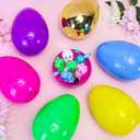 MGparty 12 Pcs 6 Inch Easter Eggs Fillable Large Plastic Easter Eggs with 2 Golden Eggs, Jumbo Empty Eggs for Easter Egg Hunt Basket Stuffers Party Favors Classroom Prizes and Easter Decorations