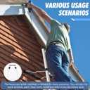 16.5 FT Telescoping Ladder with Stabilizers, Adjustable Multi-Purpose Collapsible Extension with Hooks & Wheels, Heavy Duty 330 lbs Max Capacity, Ideal for Home and Outdoor Work,Black