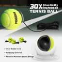 Hikeen Premium Tennis Trainer Rebound with Metal Base,Portable Solo Tennis Trainer Set with 3 Highly Elastic String Balls,Tennis Practice Equipment for Adult Kids an Beginners