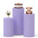 Friiko Cylinder Covers Set of 3, Cylinder Stand Covers for Parties,Round Pedestal Stand Covers for Cylinder Stands for Wedding Party Birthday Display