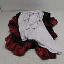 Verceco Pirate Costume Women Outfit with Renaissance Pirate Shirt Skirt Corset Waist Belt Women's Halloween Pirate Costumes (White+Red, L)