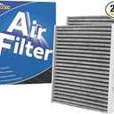 2-Pack Cabin Air Filter Fits for Subaru Ascent, Crosstrek, Impreza, Legacy, Outback, Toyota C-HR, Corolla, Prius, RAV4, Venza Activated Carbon Replacement 72880-FL00A Car Accessories