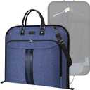 BALEINE Travel Garment Bag, Travel Suit Bag for Men, 42'' Waterproof Carry on Garment Bag for Hanging Clothes, Garment Duffel Bag for Travel Business (Blue)