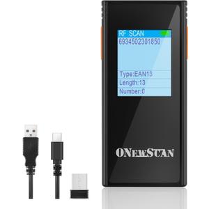 Wireless Barcode Scanner, Onewscan 2 in 1 Mini Portable 1D CCD Inventory Bar Code Reader 2.4G Wireless & Wired Connection for Convenience Store, Supermarket, Warehouse, Library Inventory