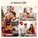 WELUK Heated Scarf for Women Men with 5000mAh Rechargeable Battery, 3 Temperature Settings Winter Electric Heating Neck Scarf (Black)