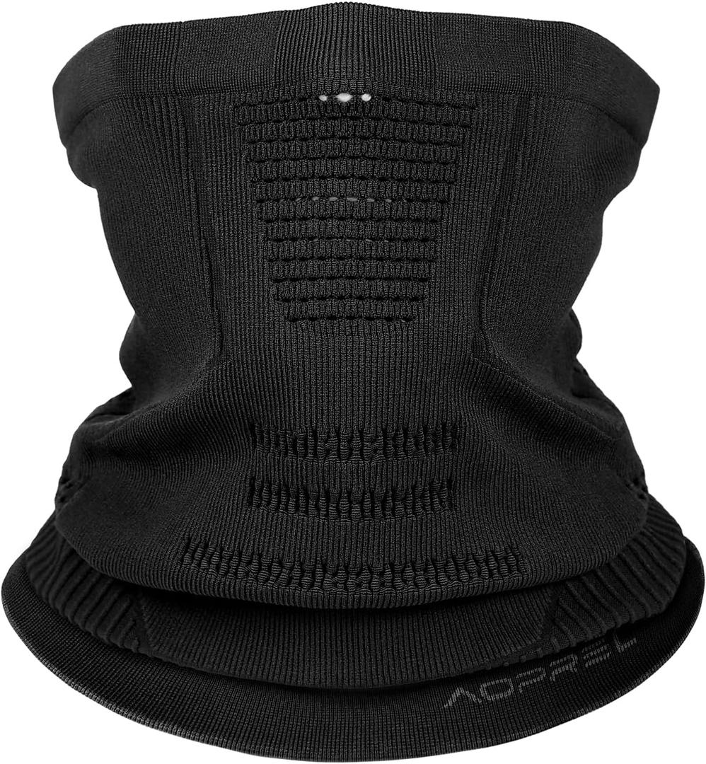 AOPREL Winter Neck Gaiter Windproof Neck Warmer Scarf Breathable Half-Face Mask Ski Mask Unisex for for Cold Weather Outdoor (Black)