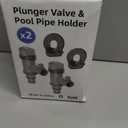 SHAPON Above Ground Swimming Pool Plunger Valve & Swimming Pool Pipe Holder Set- Replacement Pool Accessories Compatible with Intex Pools (2 Each)
