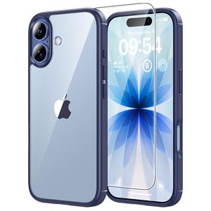 TAURI for iPhone 17 Case, Anti-Yellowing with Screen Protector, Military-Grade Protection Shockproof Slim Phone Case for iPhone 17, Blue