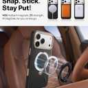 TORRAS Q3 VegSkin for iPhone 17 Pro Max Case Leather, 360 Spin Magnetic Stand, Fit for MagSafe, Camera Control, Shockproof Premium Organic Silicone Leather Case for iPhone 17 Pro Max, Midnight Black