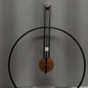 YISITEONE Medium Decorative Wall Clock for Living Room, Metal & Walnut Dial Home Decor Silent Non Ticking Lightweight Clocks for Bedroom, Study, Office Decorations, 24.4" X 17.7", Black