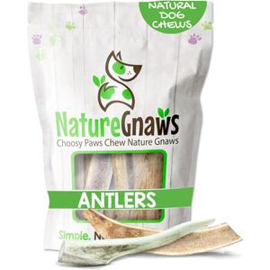 Nature Gnaws Elk & Deer Antlers Dog Chews, 8 oz (EXP 10/31/26)