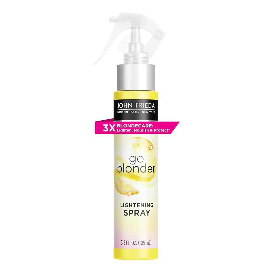John Frieda Go Blonder Lightening Spray, Controlled Hair Lightener to Gradually Lighten Hair, with Citrus and Chamomile BlondMend Technology, 3.5 Oz