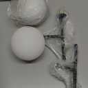 Black Globe Wall Sconces, 2-Light Modern Matte Black Vanity Lights with White Globe Glass Shade, Industrial Farmhouse Wall Lamp for Bedroom, Living Room, Kitchen, Bathroom