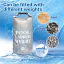 KEOHOLI 4 Packs Universal Pool Step Weights 500D PVC 10L Waterproof Bags for Swimming Pool Ladder Weights Above Ground Pools Sand Bags Pool Stair Weights for Pool Steps, Easy&Quick Fill Sand (Grey)