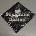 Dopamine Dealer Black Dog Bandana, Cute Dogs Adjustable Triangle Scarf Decoration, Funny Photo Prop Accessories for Outdoor Yard Play with Pets, Birthday Gifts for Pet Owner Puppy Dad Mom