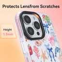 ChiCsFleur for iPhone 13 / iPhone 14 Case, TPU Phone case with Camera Protection for Women Girls Teens - Coastal Holiday Collage Tropical Y2K Bow Gift Disco Hibiscus Shell Lemon Aesthetic Unique (MarineLace)