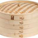 Joyce Chen 2-Tier Bamboo Steamer Baskets, 12-Inch