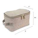 Itzy Ritzy Packing Cubes for Travel Set of 3 Packing Cubes or Travel Organizers Each Cube Features a Mesh Top, Double Zippers and a Fabric Handle (Taupe)
