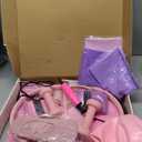 Pilates Kit, Pilates Essential Kit for Women, Pilates Equipment with 14.5" Pilates Ring and Ball, Resistance Bands, Dumbbells & Grip Socks Accessories, Home Pilates Workout Kit for Starter (New Pink)