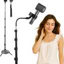 Hair Dryer Stand - 360 Rotating Universal Holder, 20-65 Inch Adjustable, Hands Free for Pain Relief & Multi-Tasking