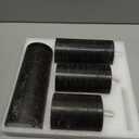 Halloween Flameless Candles, 4 Pack Battery Operated Halloween Candles with Remote, Wax LED Fake Pillar Candles Fireplace/Shelf Decor D3 H 5" 6" 7" 9" Black