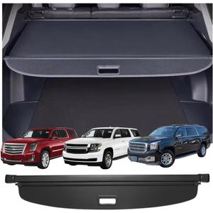 Retractable Cargo Cover Compatible with Chevrolet Suburban Cadillac Escalade ESV GMC Yukon XL 2015-2020 Trunk Shield Security Shade Privacy Screen (65 Inches, for Long Wheelbase)