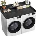 VOPEAK Washer and Dryer Countertop with Shelf, 2-Tier Washer Dryer Topper, 54" x 27.5" Spacious Laundry Countertop, Washing Machine Topper for Laundry Room Organization and Folding Clothes, Black