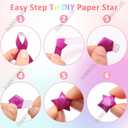 SUNNYCLUE 900Pcs 10 Colors Origami Star Paper Folding Stars Lucky Colorful Glitter Shimmer Rectangle Decoration Origamis Strip for Thanksgiving Christmas Arts DIY Handmade School Teaching Supplies