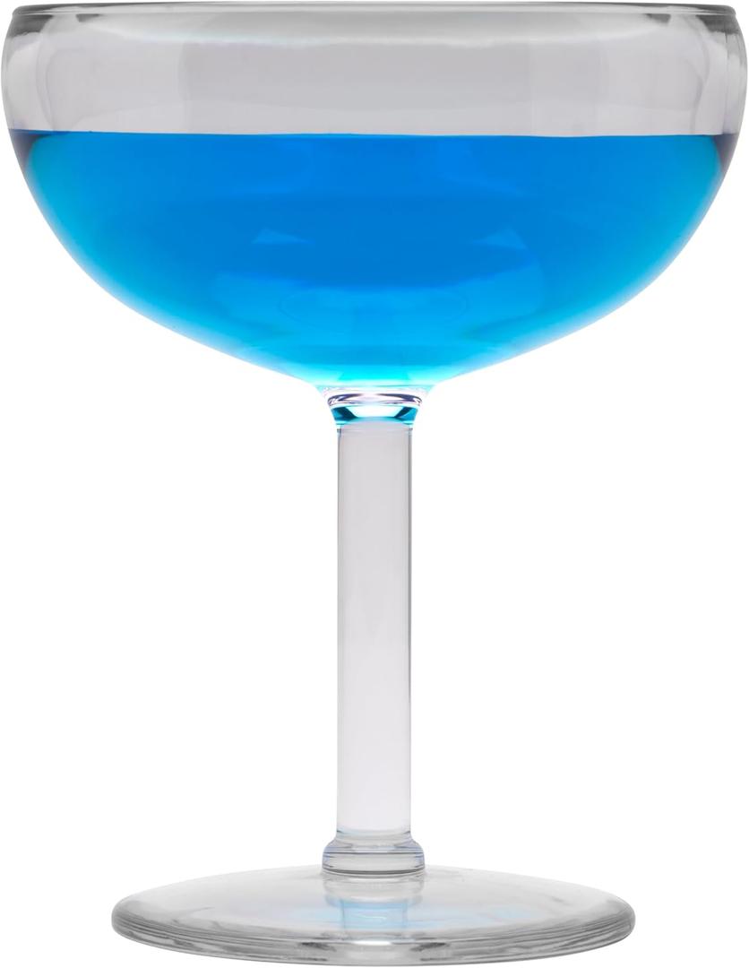 G.E.T. SW-1405-1-SAN-CL-EC Heavy-Duty Shatterproof Plastic Margarita Glasses, BPA Free, 12 Ounce (Set of 4)