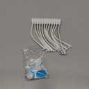 JOYROOM 12PCS Magnetic Cable Ties - Reusable Silicone Cord Organizer with Buckle Holes, Elastic Cable Management Straps for Data Cables, Charging Cords, and More (White)