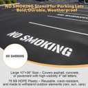 10 X 36 Inch No Smoking Stencil, 78Mil HDPE Plastic Reusable