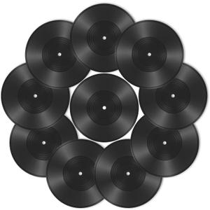 10 Pack 12 Inch Blank Vinyl Records Decor, Fake Vintage Record, Fake Records for Graffiti, Blank Record, Vintage Decorative Wall Aesthetic, 70s 80s 90s Rock & Roll Music Party Decor