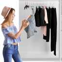 Skirt Hangers 20 Pack, Pants Hangers with Clips360 Swivel Hook Space Saving Hangersfor Pants, Skirts, Clothes, JeansPink