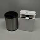 Nigelia Extra Large Kitchen Utensil Holder, 360° Rotating Stainless Steel Cooking Utensil Holder for Countertop, 3 Compartment Flatware Organizer & Cooking Caddy with Removable Base（Silvery）