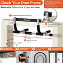 Ally Peaks Pull Up Bar for Doorway | Thickened Steel Max Limit 440 lbs Upper Body Fitness Workout Bar| Multi-Grip Strength for Doorway | Indoor Chin-Up Bar Fitness Trainer for Home Gym Portable (silver2)