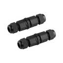 2 x IP68 Waterproof Electrical Connectors, Outdoor Junction Box Waterproof, M16 2 Way 3 Pin for Max  7.3mm Cable Diameter, 2 Pack